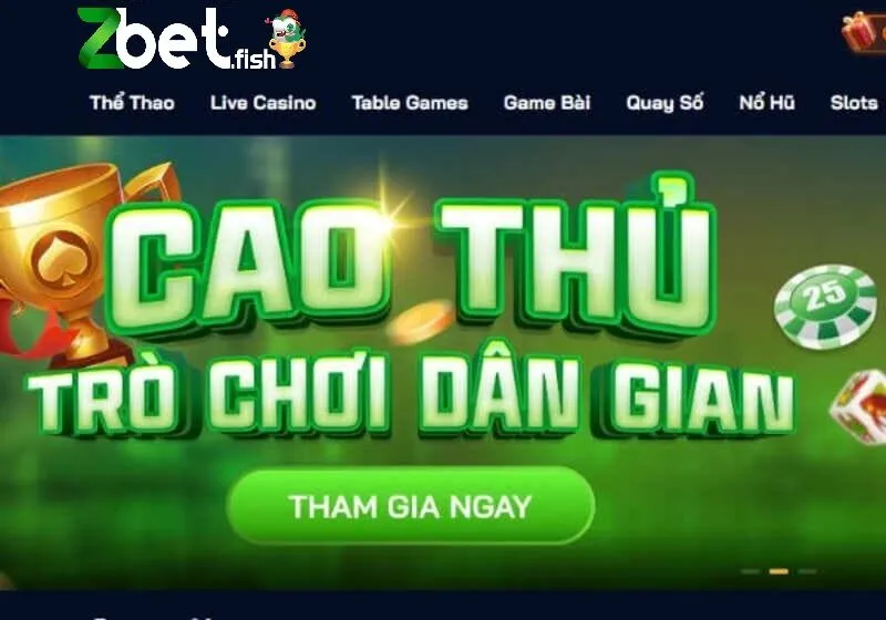 Giao diện Zbet ấn tượng ngay từ cái nhìn đầu tiên